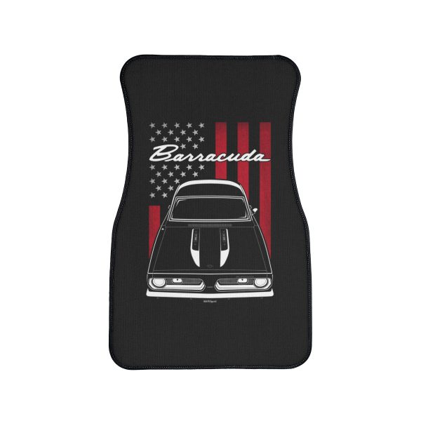 Plymouth Barracuda Formula S 1968 Car Mat - US Flag Floor Mats Front Carpet Floor Mats by Auto Art Apparel