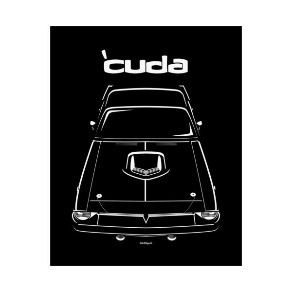 Plymouth Barracuda Hemi Cuda 1970 Poster 16 x 20 inch by Auto Art Apparel