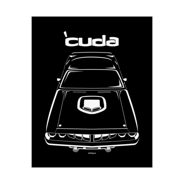 Plymouth Barracuda Hemi Cuda 1971 Poster 16 x 20 inch by Auto Art Apparel