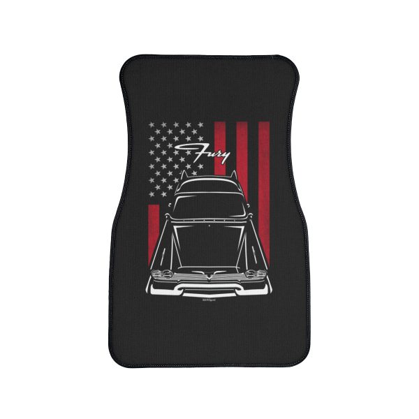 Plymouth Fury 1957-1958 Car Mat - US Flag Floor Mats Front Carpet Floor Mats by Auto Art Apparel