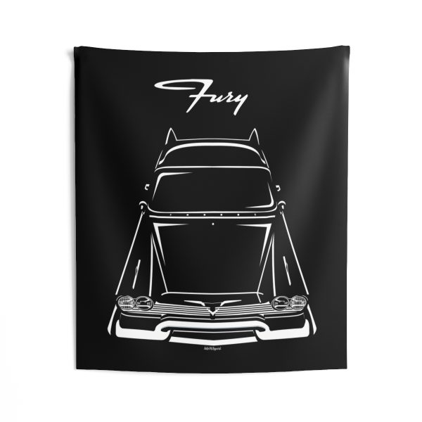 Plymouth Fury 1957-1958 Tapestry 50 x 60 inch by Auto Art Apparel