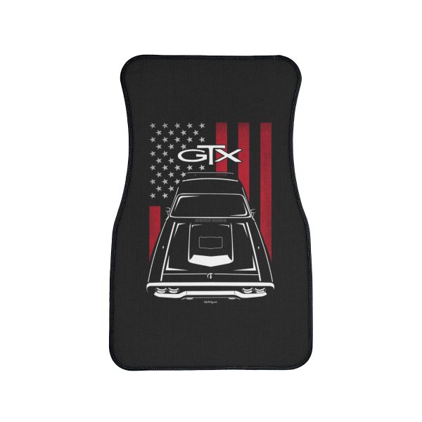 Plymouth Road Runner GTX 1971-1972 Car Mat - US Flag Floor Mats Front Carpet Floor Mats by Auto Art Apparel
