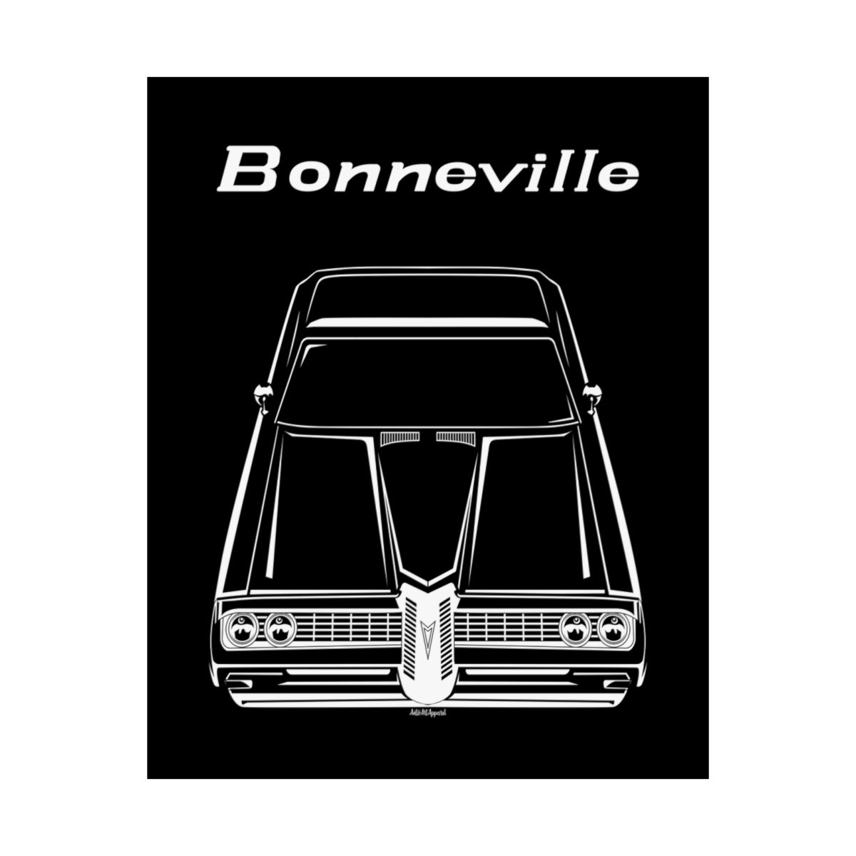 Pontiac Bonneville coupe 1968 Poster 16 x 20 inch by Auto Art Apparel