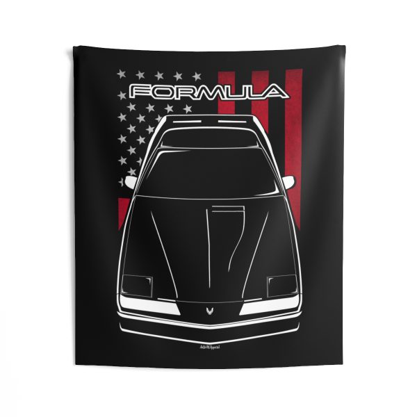 Pontiac Firebird Formula 3rd gen Tapestry - US Flag Wall Art 50 x 60 inch by Auto Art Apparel