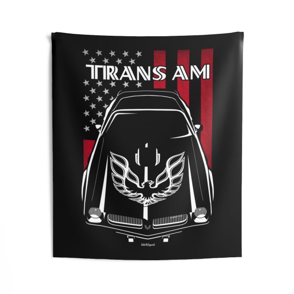 Pontiac Firebird Trans Am 1974 Tapestry - US Flag Wall Art 50 x 60 inch by Auto Art Apparel