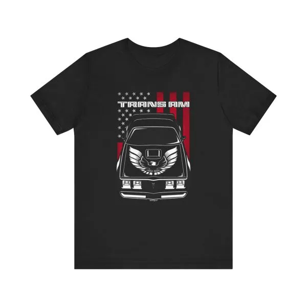 Pontiac Firebird Trans Am 1979-1981 T-shirt - US Flag Shirt by Auto Art Apparel
