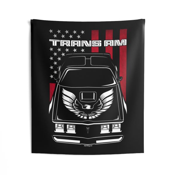 Pontiac Firebird Trans Am 1979-1981 T top Tapestry - US Flag Wall Art 50 x 60 inch by Auto Art Apparel
