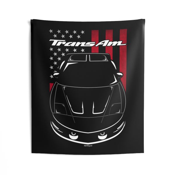 Pontiac Firebird Trans Am 1993-1997 Tapestry - US Flag Wall Art 50 x 60 inch by Auto Art Apparel