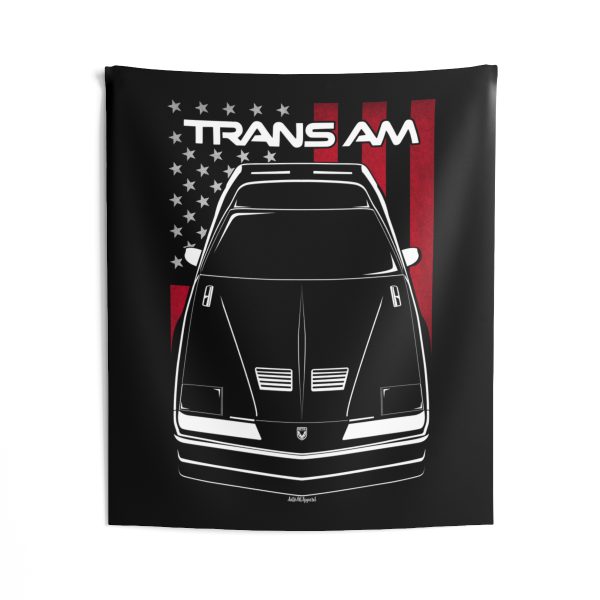Pontiac Firebird Trans Am 3rd gen Tapestry - US Flag Wall Art 50 x 60 inch by Auto Art Apparel