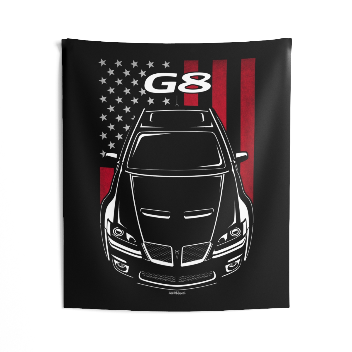 Pontiac G8 2008-2009 Tapestry - US Flag Wall Art 50 x 60 inch by Auto Art Apparel