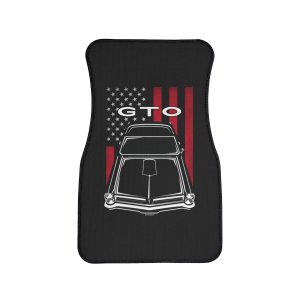Pontiac GTO 1965 Car Mat - US Flag Floor Mats Front Carpet Floor Mats by Auto Art Apparel