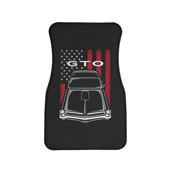 Pontiac GTO 1965 Car Mat - US Flag Floor Mats Front Carpet Floor Mats by Auto Art Apparel