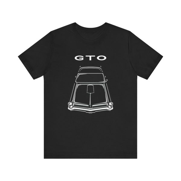 Pontiac GTO 1965 T-shirt Black by Auto Art Apparel