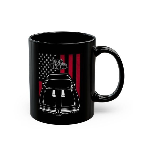 Pontiac GTO The Judge 1969 Mug - US Flag Coffee Mug 11 oz by Auto Art Apparel