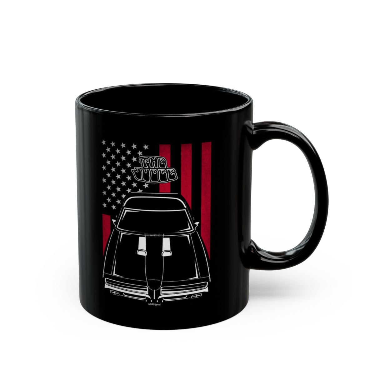 Pontiac GTO The Judge 1969 Mug - US Flag Coffee Mug 11 oz by Auto Art Apparel
