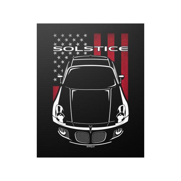Pontiac Solstice GXP Coupe Poster - US Flag Print 16 x 20 inch by Auto Art Apparel
