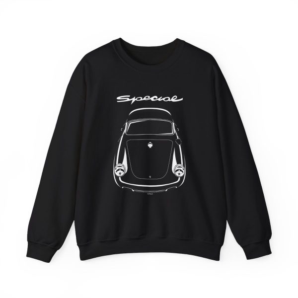 Porsche 356 C Cabriolet Emory Special Crewneck Sweatshirt Black by Auto Art Apparel