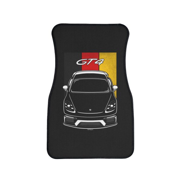 Porsche 718 Cayman GT4 Car Mat - Germany Flag Floor Mats Front Carpet Floor Mats by Auto Art Apparel