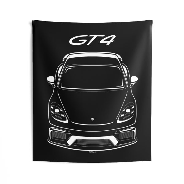 Porsche 718 Cayman GT4 Tapestry 50 x 60 inch by Auto Art Apparel