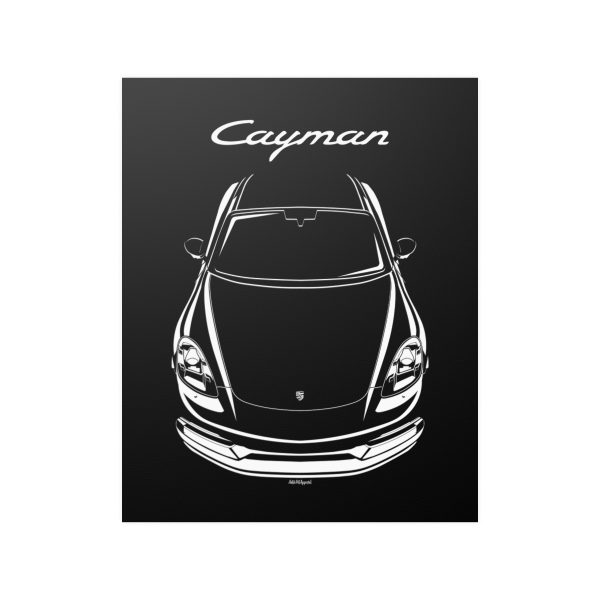 Porsche 718 Cayman Poster 16 x 20 inch by Auto Art Apparel