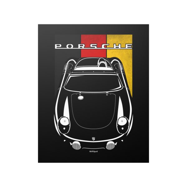 Porsche 718 RS 60 Poster - Germany Flag Print 16 x 20 inch by Auto Art Apparel