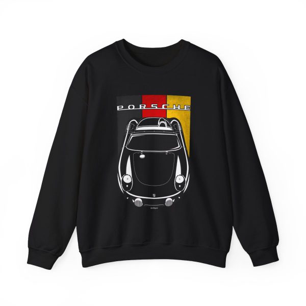 Porsche 718 RS 60 Sweatshirt - Germany Flag Crewneck Black by Auto Art Apparel