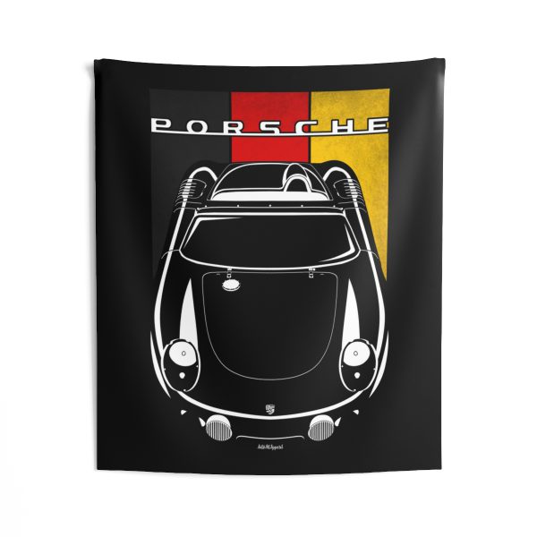 Porsche 718 RS 60 Tapestry - Germany Flag Wall Art 50 x 60 inch by Auto Art Apparel