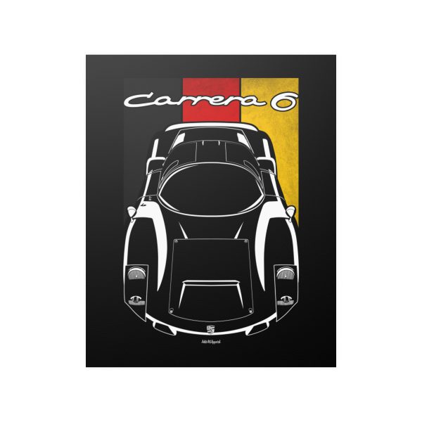 Porsche 906 Carrera 6 Poster - Germany Flag Print 16 x 20 inch by Auto Art Apparel