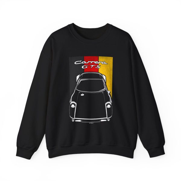 Porsche 907 Carrera GTS Sweatshirt - Germany Flag Crewneck Black by Auto Art Apparel
