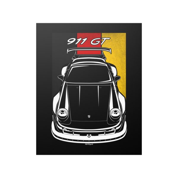Porsche 911 GT2 993 Poster - Germany Flag Print 16 x 20 inch by Auto Art Apparel