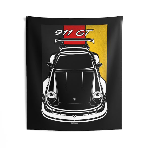 Porsche 911 GT2 993 Tapestry - Germany Flag Wall Art 50 x 60 inch by Auto Art Apparel