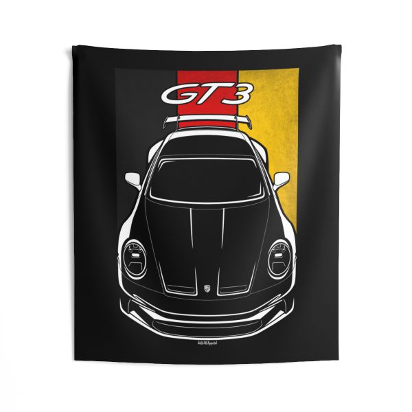 Porsche 911 GT3 992 Tapestry - Germany Flag Wall Art 50 x 60 inch by Auto Art Apparel
