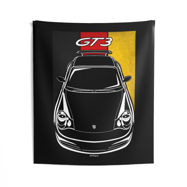 Porsche 911 GT3 996 Tapestry - Germany Flag Wall Art 50 x 60 inch by Auto Art Apparel
