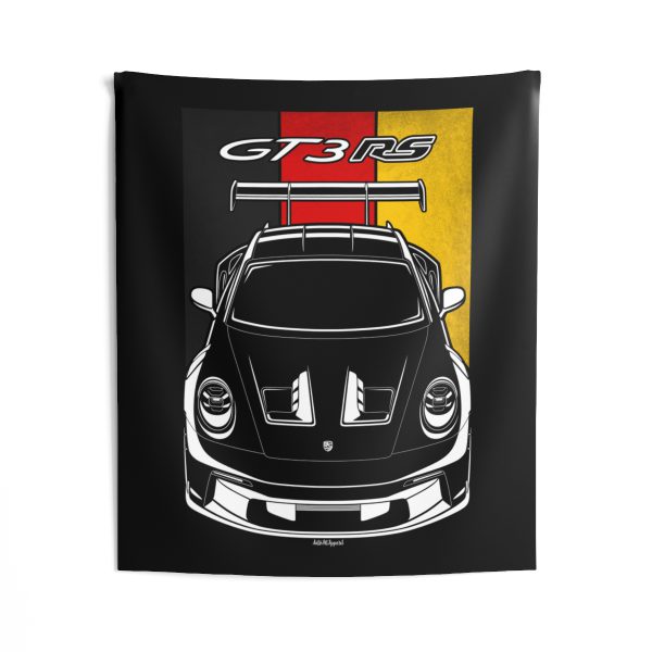 Porsche 911 GT3 RS 992 Tapestry - Germany Flag Wall Art 50 x 60 inch by Auto Art Apparel
