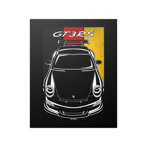 Porsche 911 GT3 RS 997 Poster - Germany Flag Print 16 x 20 inch by Auto Art Apparel