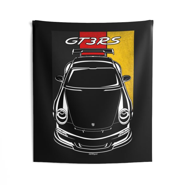 Porsche 911 GT3 RS 997 Tapestry - Germany Flag Wall Art 50 x 60 inch by Auto Art Apparel