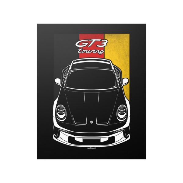 Porsche 911 GT3 Touring 992 Poster - Germany Flag Print 16 x 20 inch by Auto Art Apparel