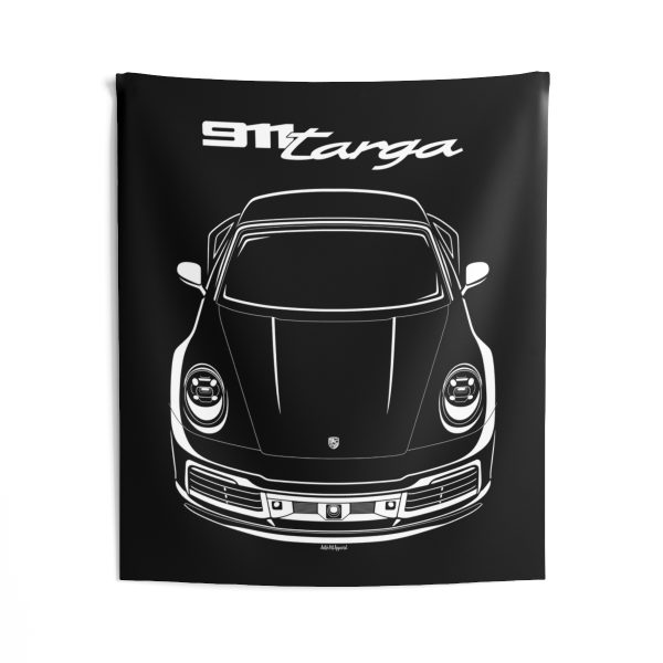 Porsche 911 Targa 992 Tapestry 50 x 60 inch by Auto Art Apparel