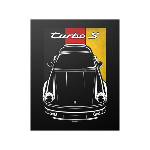 Porsche 911 Turbo S 964 Poster - Germany Flag Print 16 x 20 inch by Auto Art Apparel