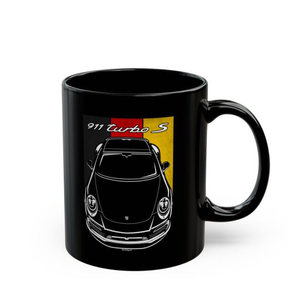 Porsche 911 Turbo S 991 Mug - Germany Flag Coffee Mug 11 oz by Auto Art Apparel