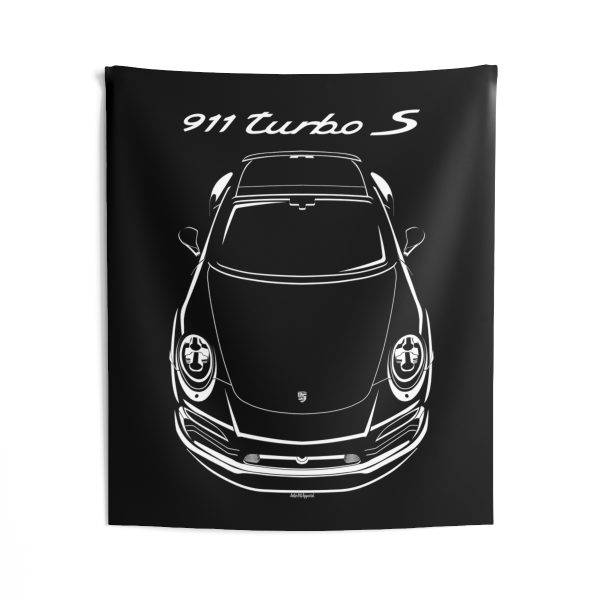 Porsche 911 Turbo S 991 Tapestry 50 x 60 inch by Auto Art Apparel