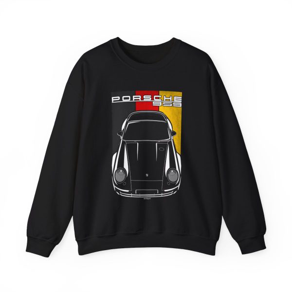 Porsche 959 Sweatshirt - Germany Flag Crewneck Black by Auto Art Apparel