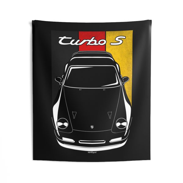 Porsche 968 Turbo S Tapestry - Germany Flag Wall Art 50 x 60 inch by Auto Art Apparel