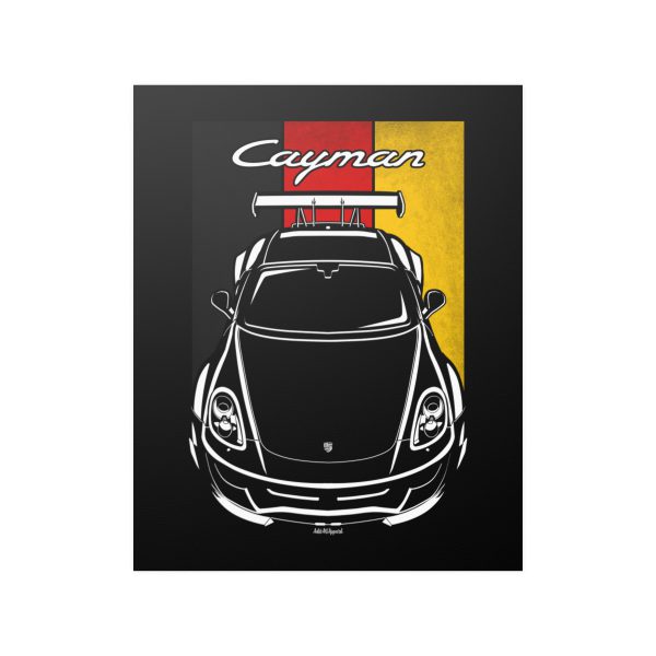 Porsche 981 Cayman Body kit Poster - Germany Flag Print 16 x 20 inch by Auto Art Apparel