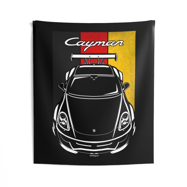 Porsche 981 Cayman Body kit Tapestry - Germany Flag Wall Art 50 x 60 inch by Auto Art Apparel