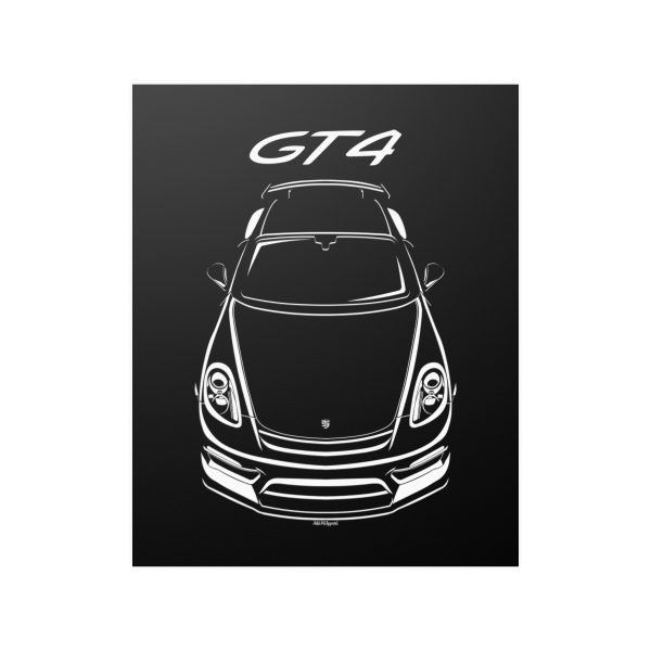 Porsche 981 Cayman GT4 Poster 16 x 20 inch by Auto Art Apparel