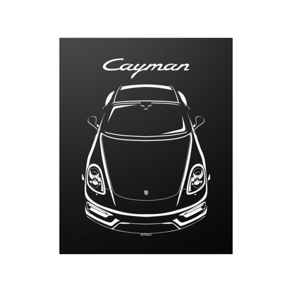 Porsche 981 Cayman Poster 16 x 20 inch by Auto Art Apparel
