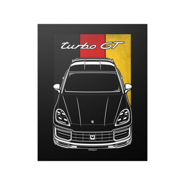 Porsche Cayenne Turbo GT 9YA Poster - Germany Flag Print 16 x 20 inch by Auto Art Apparel