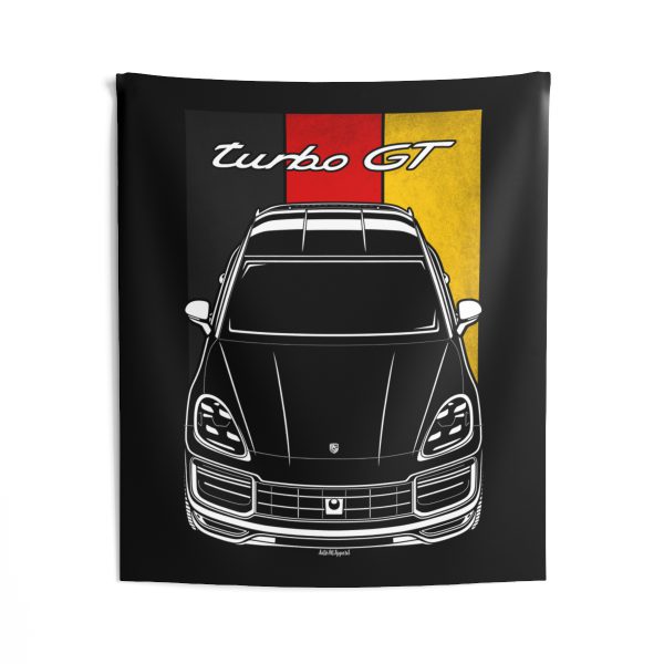 Porsche Cayenne Turbo GT 9YA Tapestry - Germany Flag Wall Art 50 x 60 inch by Auto Art Apparel