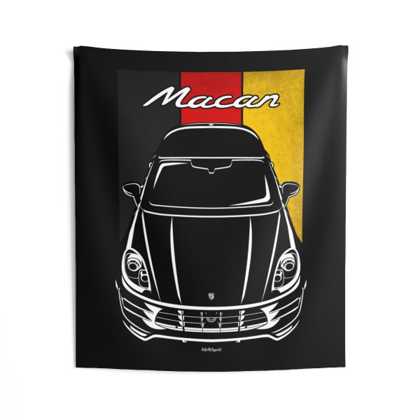 Porsche Macan 2014-2018 Tapestry - Germany Flag Wall Art 50 x 60 inch by Auto Art Apparel